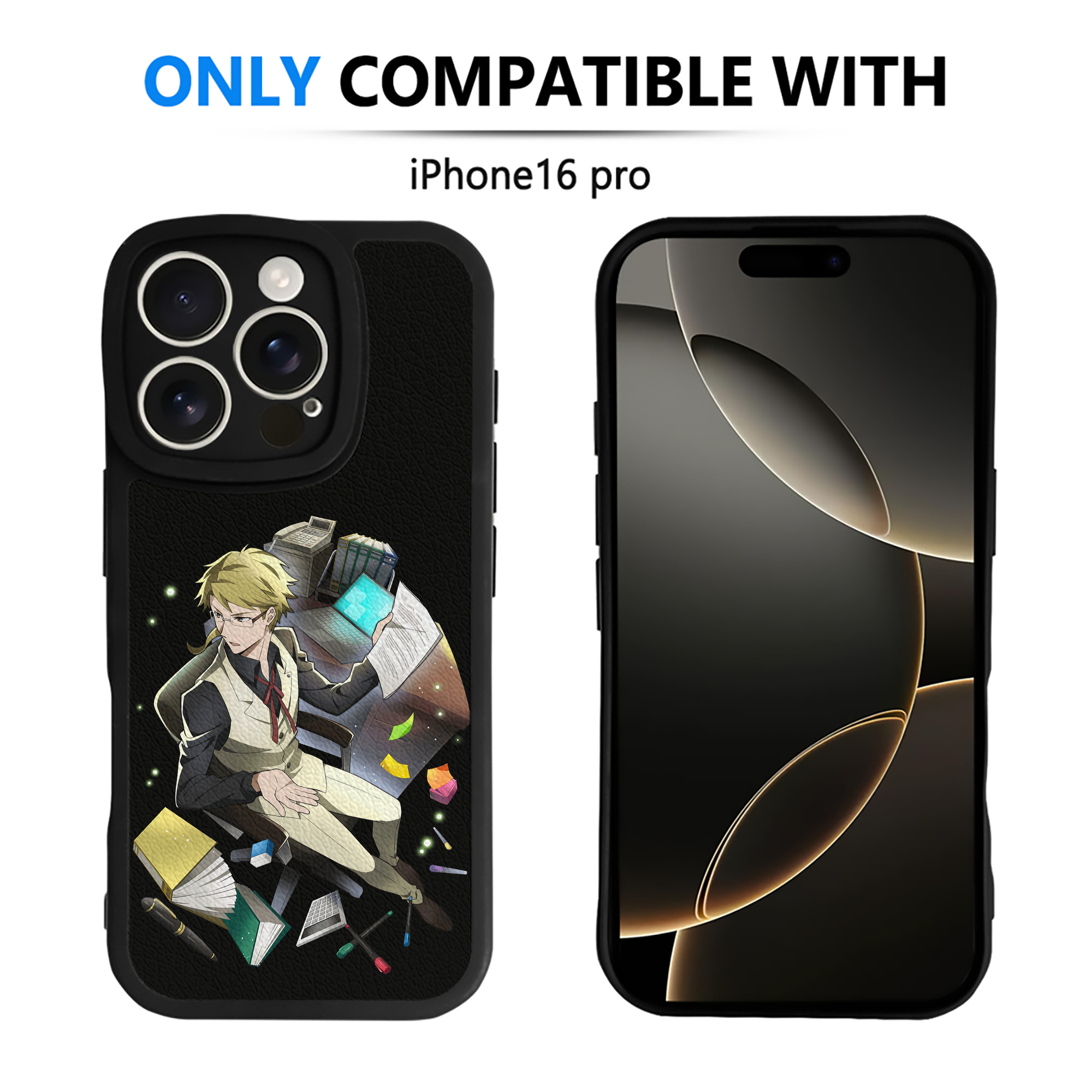 （画像用） 文豪ストレイドッグス Bungo Stray Dogs 【iPhone 16シリーズ対応】シリコンスマホケース（レザー調） 材質：シリコン